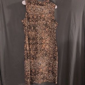 Cheetah/ leopard print bodycon fitted dress NWT